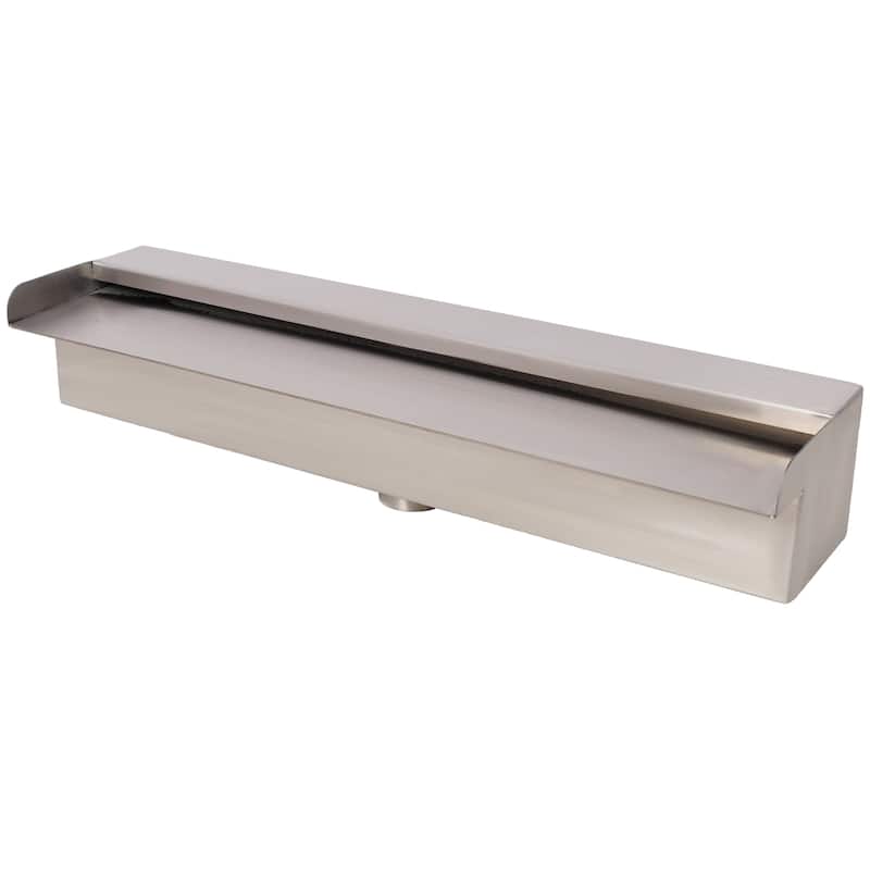 Pool Fountain, Spillway for Swimming Pool Decoration Sheer Descent, Waterfall Fountain, Stainless Steel 17.7"