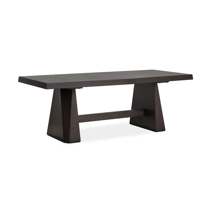 Magnussen Home Tauren Coffee Bean Extendable Double Pedestal Dining Table - 40''W x 84''D x 30''H