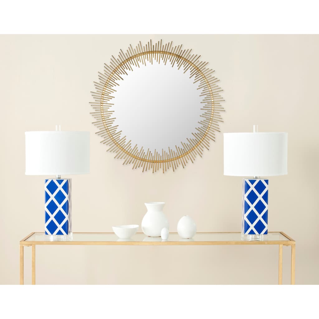 SAFAVIEH Stojanka Circle Antique Gold 31-inch Round Decorative Mirror - 31" x 1" x 31" - 31Wx1Dx31H