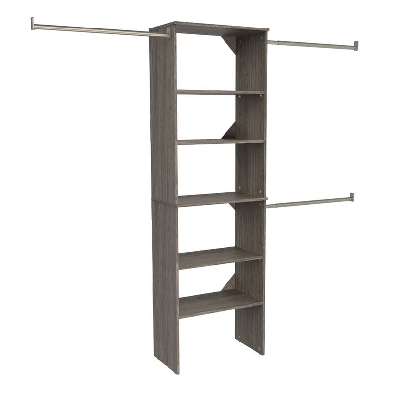 ClosetMaid SuiteSymphony 25-inch Wide Starter Tower Closet Organizer - Graphite Grey