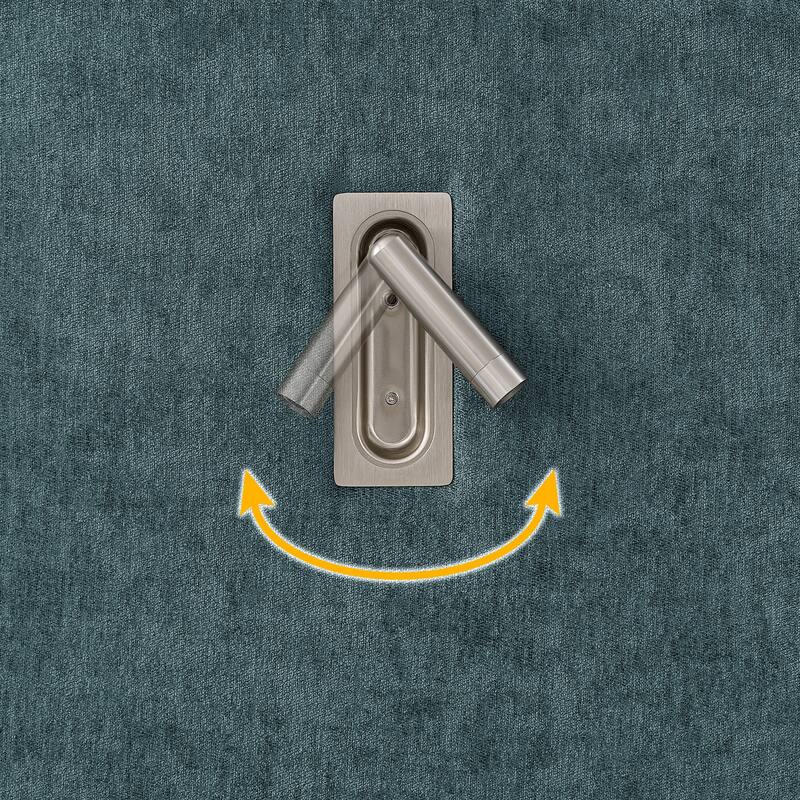 Roomfitters King Upholstered Chenille Platform Bed with Pleated Headboard and Built-In Bedside Tables, Solid Frame