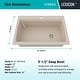 preview thumbnail 3 of 6, Lexicon 33 Inch Platinum Quartz Composite Drop-in Undermount Single Bowl Workstation Galaxy Beige Kitchen Sink LP-750TM-B