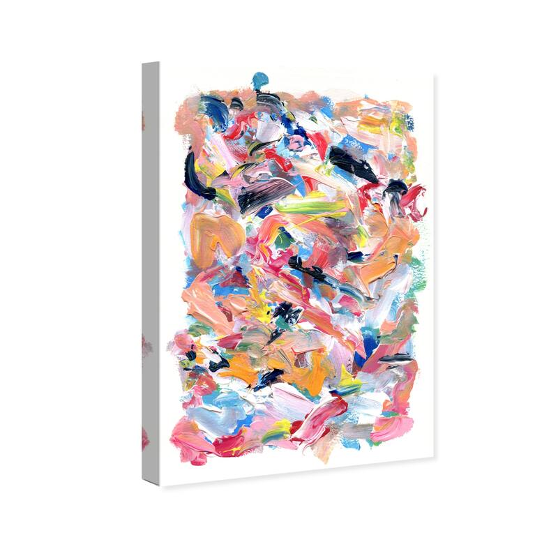 Wynwood Studio Abstract Fruit Blending White and Modern & Contemporary Wall Art Canvas Print