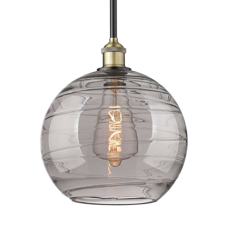 Innovations Lighting 616-1S 13 12 Athens Deco Swirl Pendant Athens - Black Antique Brass