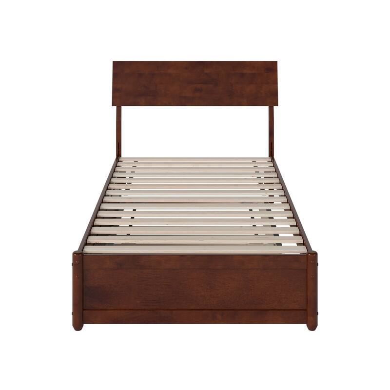 Norla Wood Platform Bed with Trundle