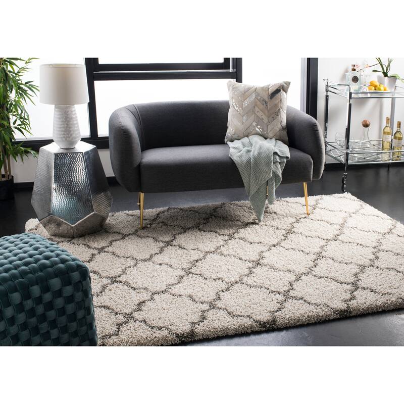 SAFAVIEH Hudson Shag Vitchka Glam Trellis 2-inch Area Rug