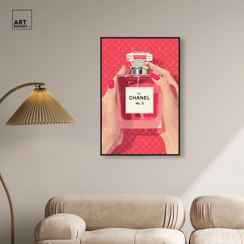 Perfume in Hands Canvas by Art Remedy