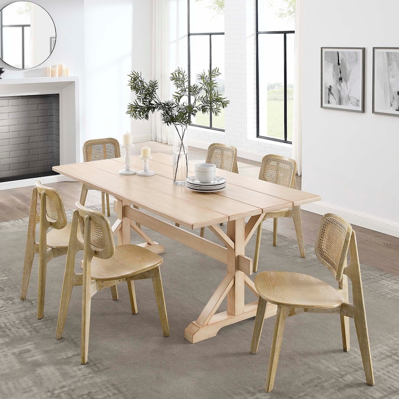Windchime 71" Wood Dining Table - N/A - Natural
