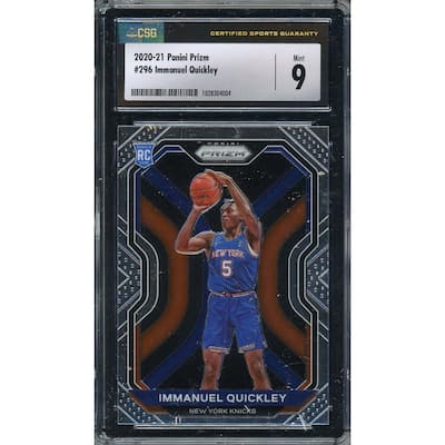 Immanuel Quickley 2020 Panini Prizm Basketball Rookie Card RC #296 Graded CSG 9 - 8'6" x 11'6"