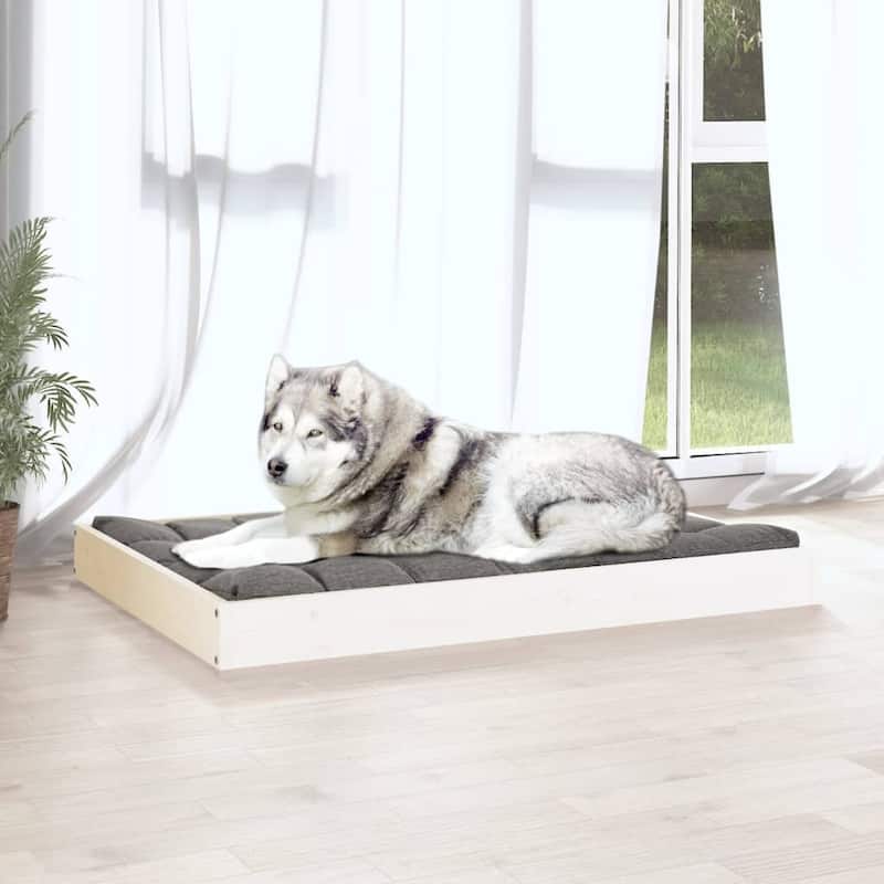 vidaXL Dog Bed 40"x29.1"x3.5" Solid Wood Pine - 40" x 29.1" x 3.5"