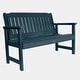 preview thumbnail 17 of 40, Lehigh 4-foot Eco-friendly Synthetic Wood Garden Bench Federal Blue