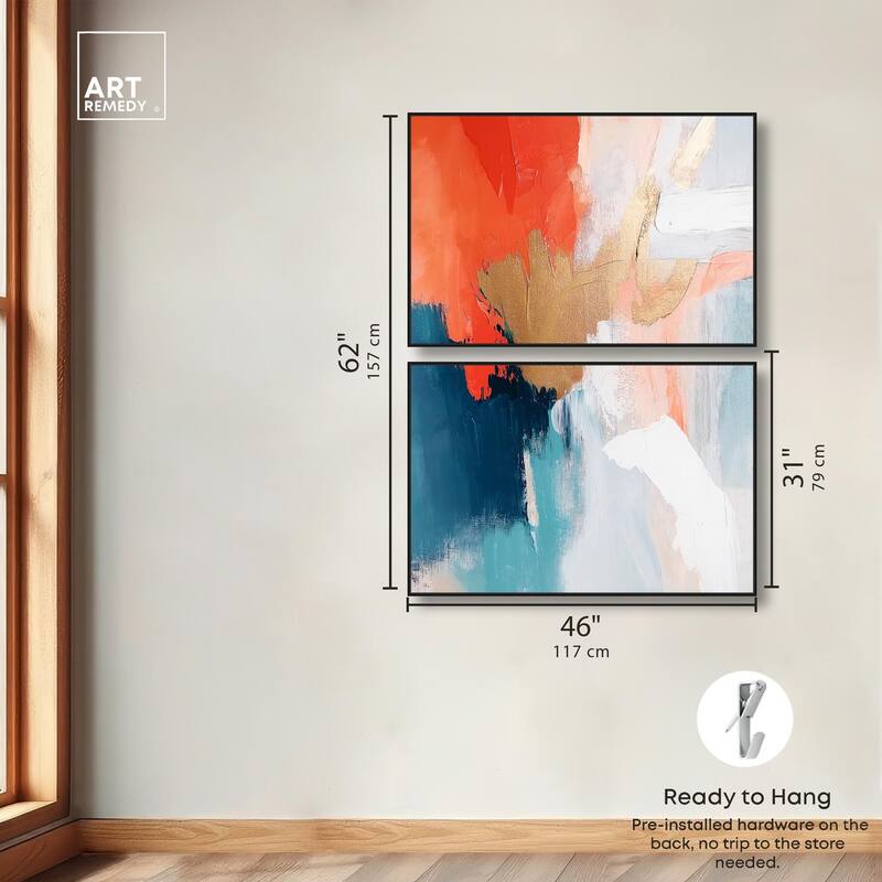 Orange Infusion I Canvas Set of 2 by Art Remedy