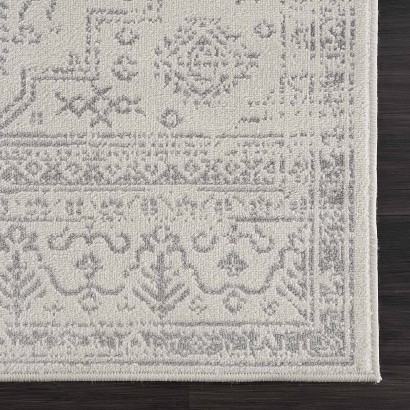 Hauteloom Tigris Modern Traditional Abstract Farmhouse Neutral Grey / Beige Area Rug