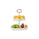 preview thumbnail 18 of 27, Distressed Wood 2-Tier Tray with Metal Handle