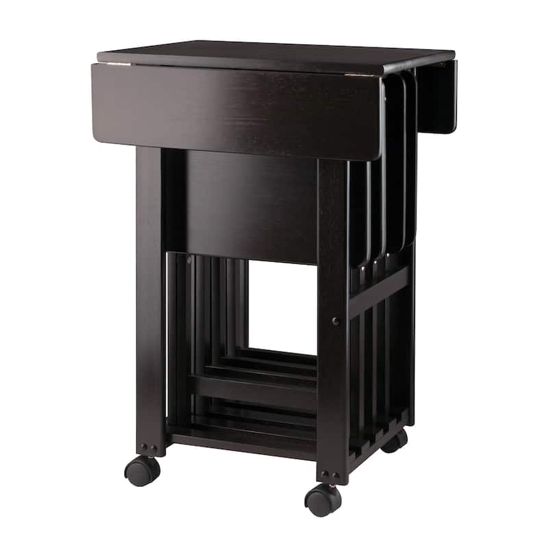 5-Pc Snack Table Set, Drop Leaf Top - 28.19 x 23.39 x 33.94 inches