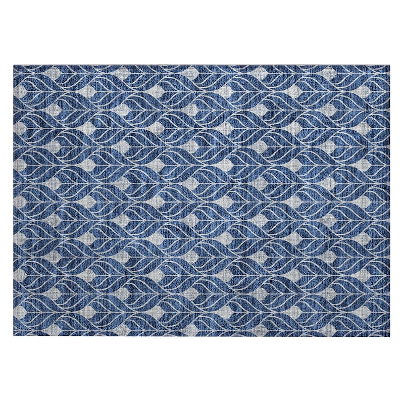 Machine Washable Indoor/ Outdoor Chantille Contempoary Geo Rug