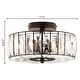 preview thumbnail 11 of 9, River of Goods Crystalline Oil Rubbed Bronze and Crystal 11.25-inch Semi-Flush Mount Ceiling Light - 11.5" x 11.5" x 6.375"