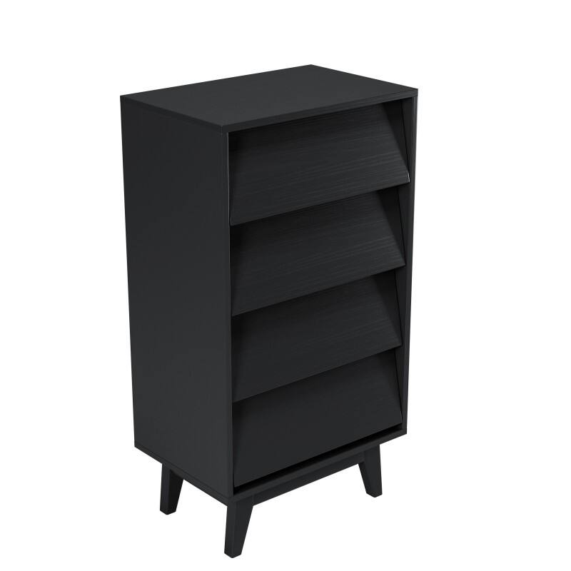 Vintage-style and Bevel Design Double Dresser with 4 Drawer