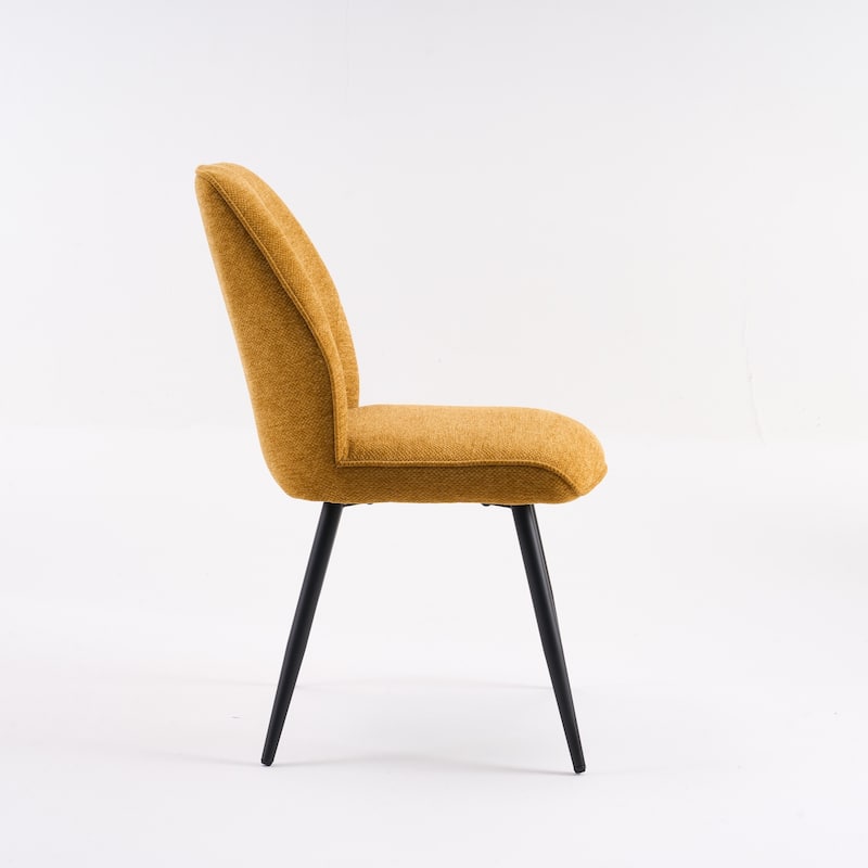 Set of 2 Modern Dining Chairs, Armless Upholstered Side Chairs