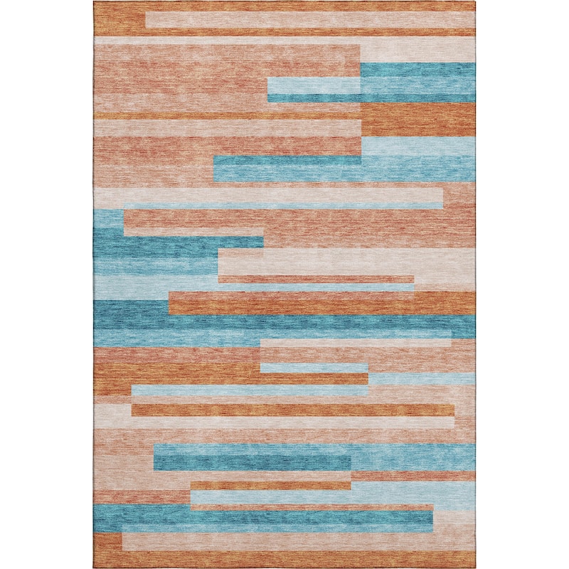 Premium Washable Super Soft Mosaic Stripe Mayfield Rug