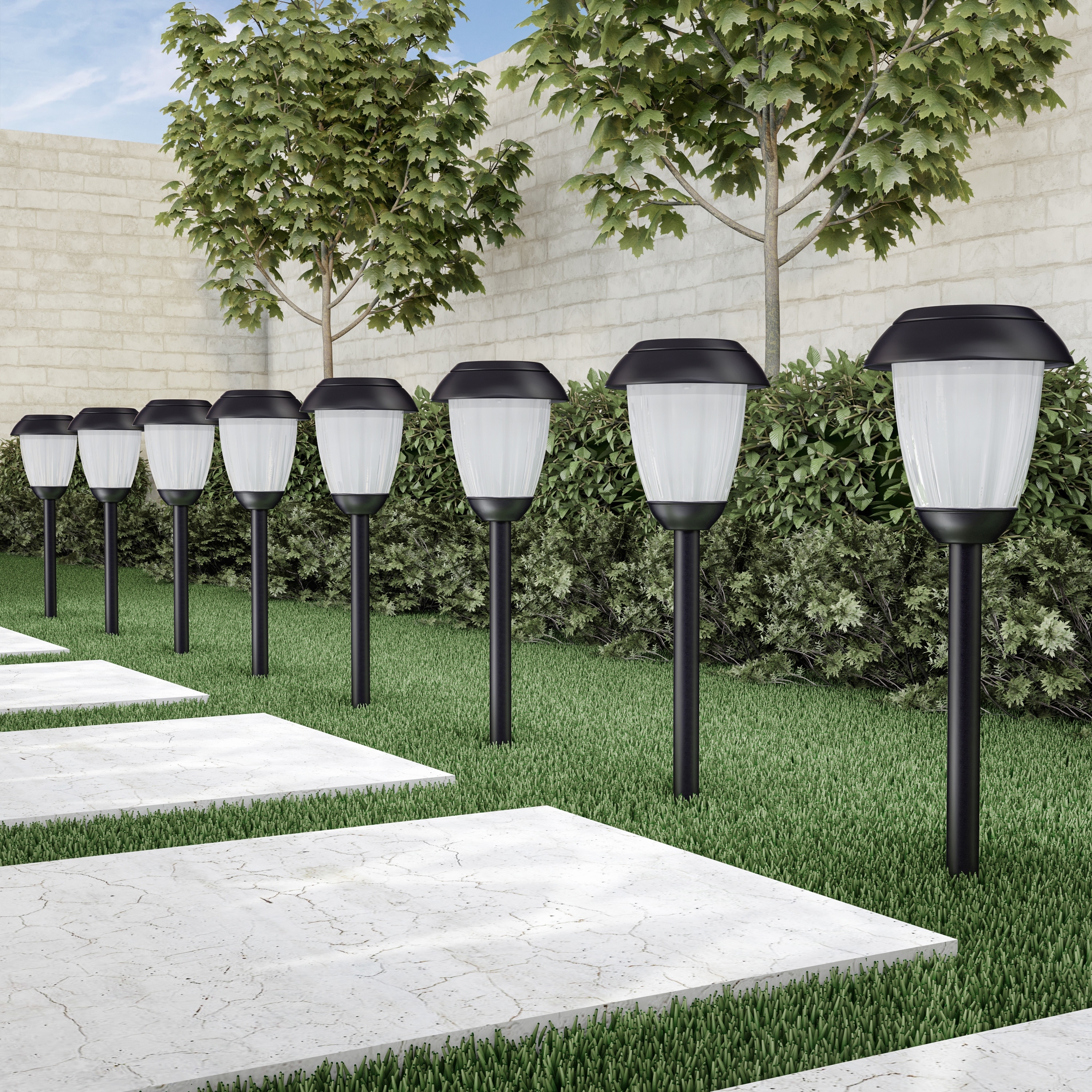 Pure Garden Solar Outdoor Path Lights Set of Rechargeable Lights N/A  On Sale Bed Bath  Beyond 24232538
