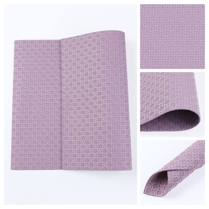 Placemats Set of 6 Woven Placemats for Dining Table Decor Indoor Outdoor Kitchen Table Mat - 17*12in - Purple