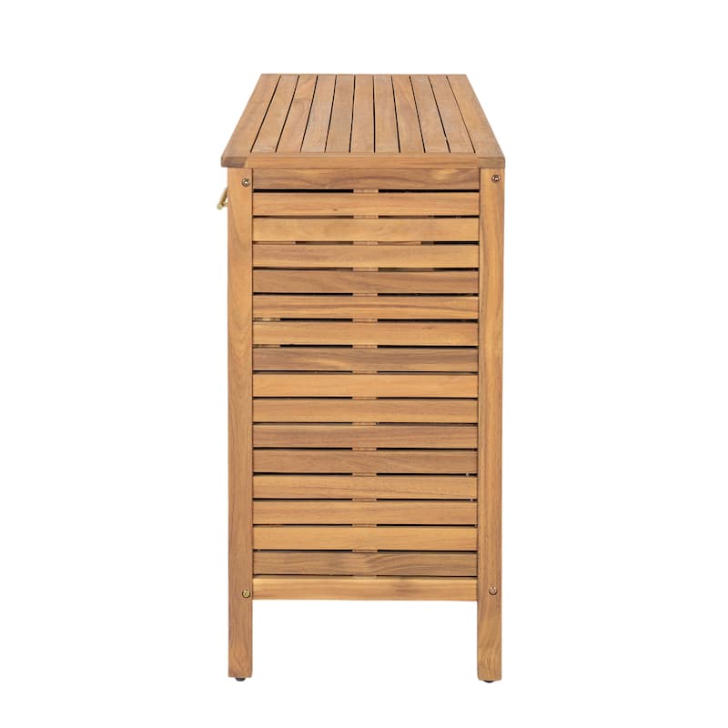 Christopher Knight Home - Cypress Outdoor/Indoor Acacia Wood Patio Storage Cabinet with Ventilated Slat Doors & Drawers