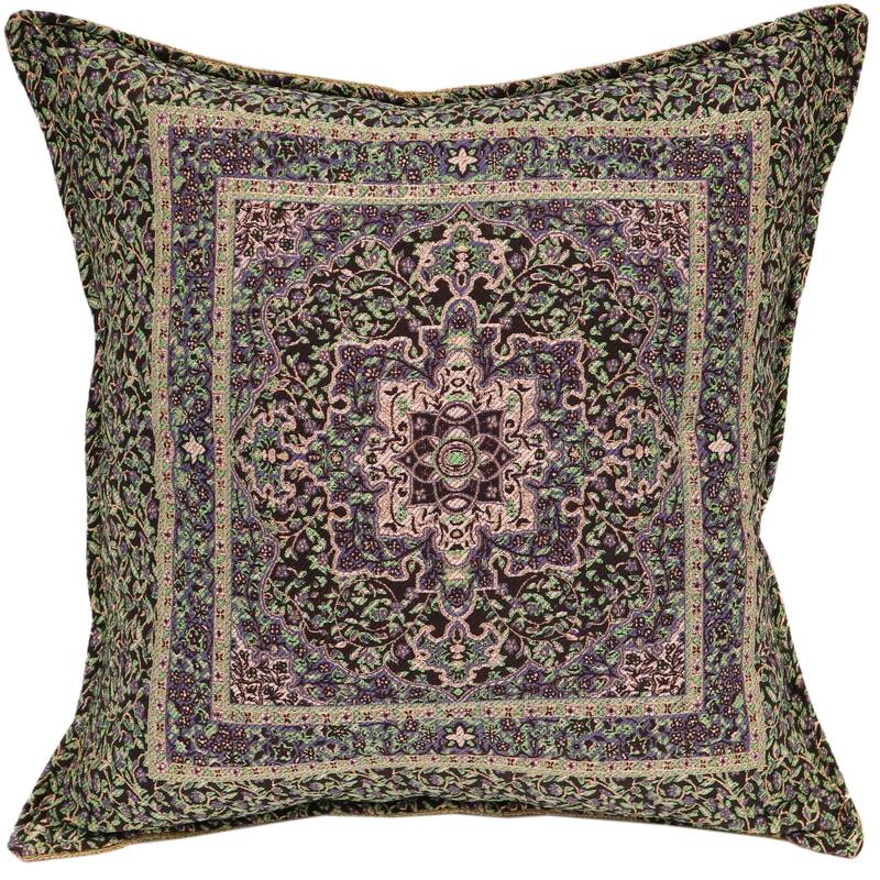 Moroccan Sultan Decorative Throw Pillow - Green/Black