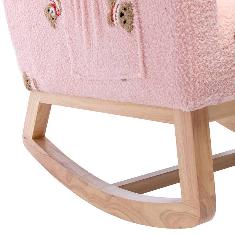 Nursery Rocking Chair High Back Accent Rocker for Living Room
