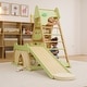 preview thumbnail 2 of 7, Avenlur Bush 6-in-1 Indoor Wooden Jungle Gym Climber - Montessori Toddler Playset with Slide, Rock Wall, Ladder & More - Natural