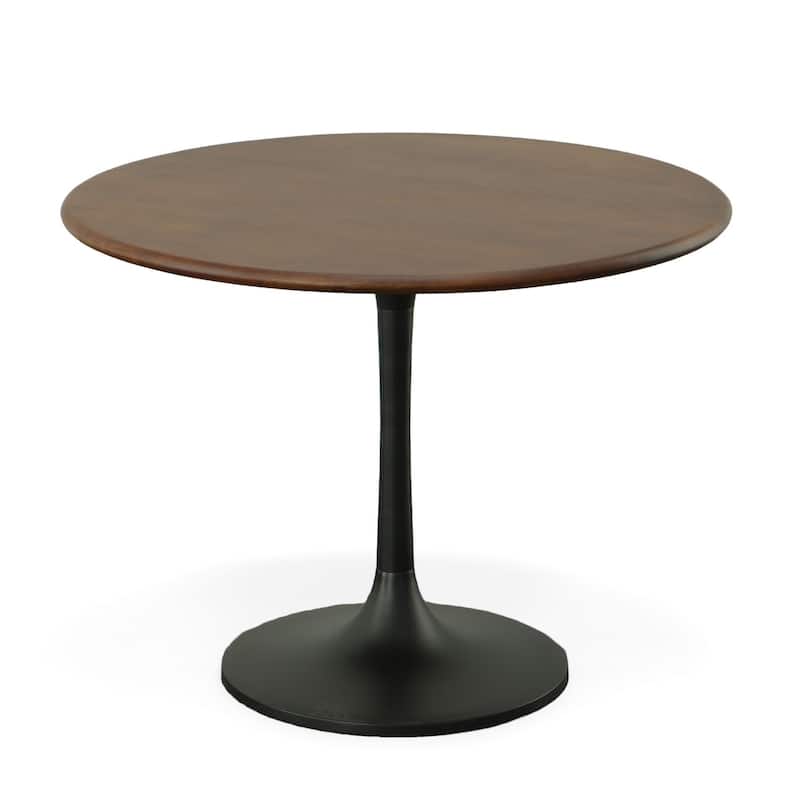 Wooden Dining Table - 40" - Brown and Black