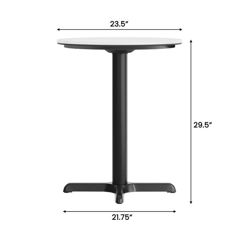 Commercial HPL Tabletop with Table Height Crisscross Base