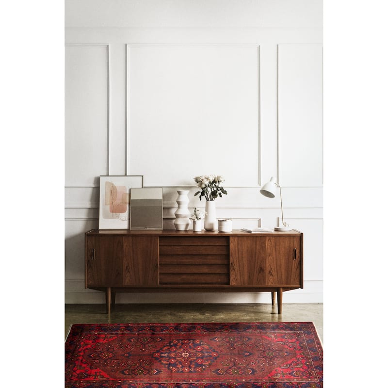 ECARPETGALLERY Hand-knotted Anadol Red Wool Rug - 4'7 x 8'1