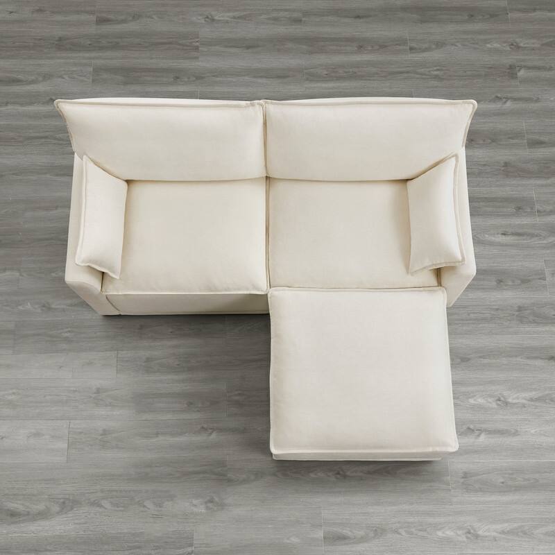 Spruce & Spring Modular Couch Oversized Sectional Sofa for Living Room