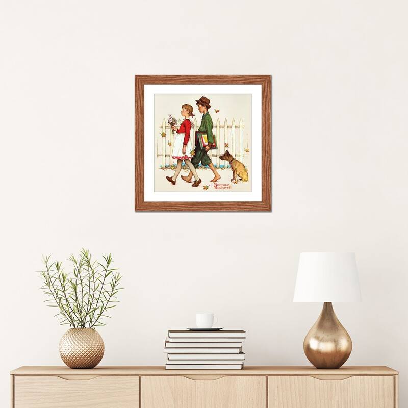 iCanvas "Young Love- Walking to School" by Norman Rockwell