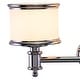 preview thumbnail 9 of 8, Carlisle 3-Light 22.25 in. W Bathroom Vanity Lighting Fixture, White Frosted Opal Glass, Dimmable LED Compatible, Reversible