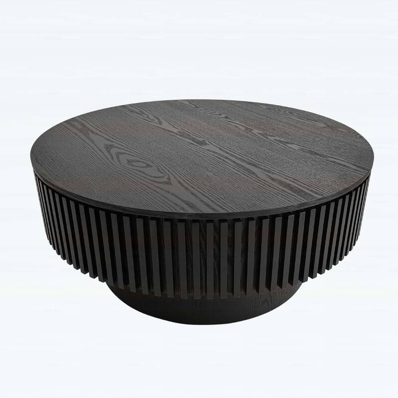 Modern Round Coffee Table with Storage