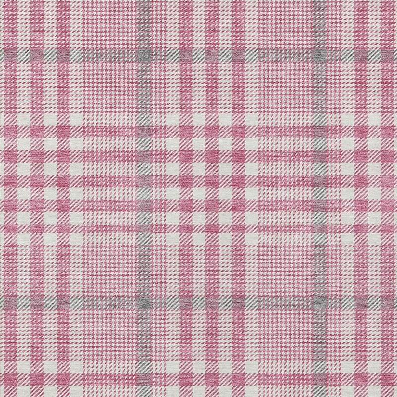 HomeRoots Plaid Transitional Rectangle Outdoor Rug