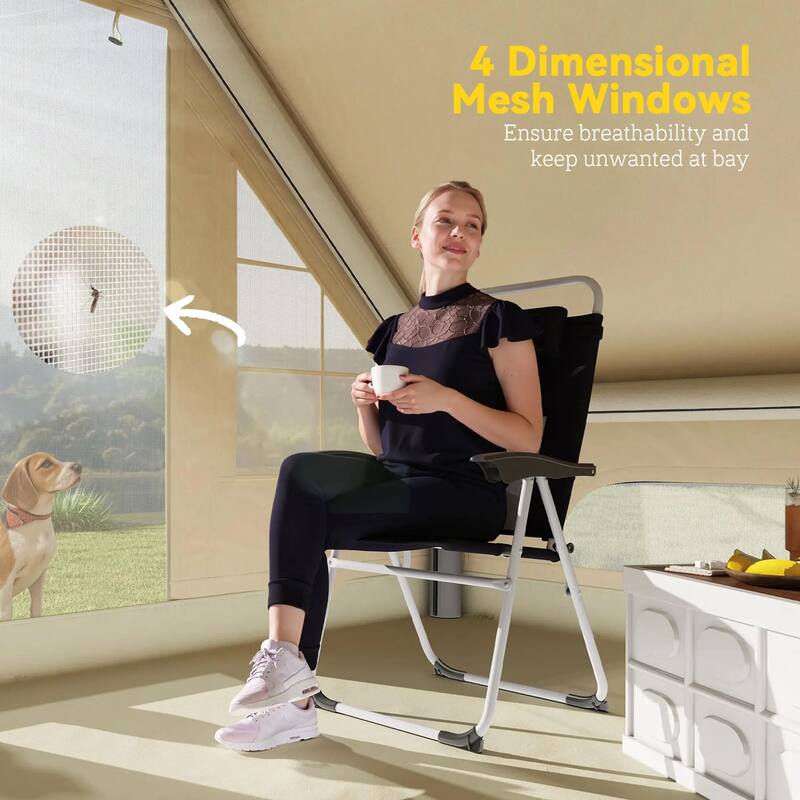 Inflatable Camping Tent with Hand Pump, Waterproof and Windproof