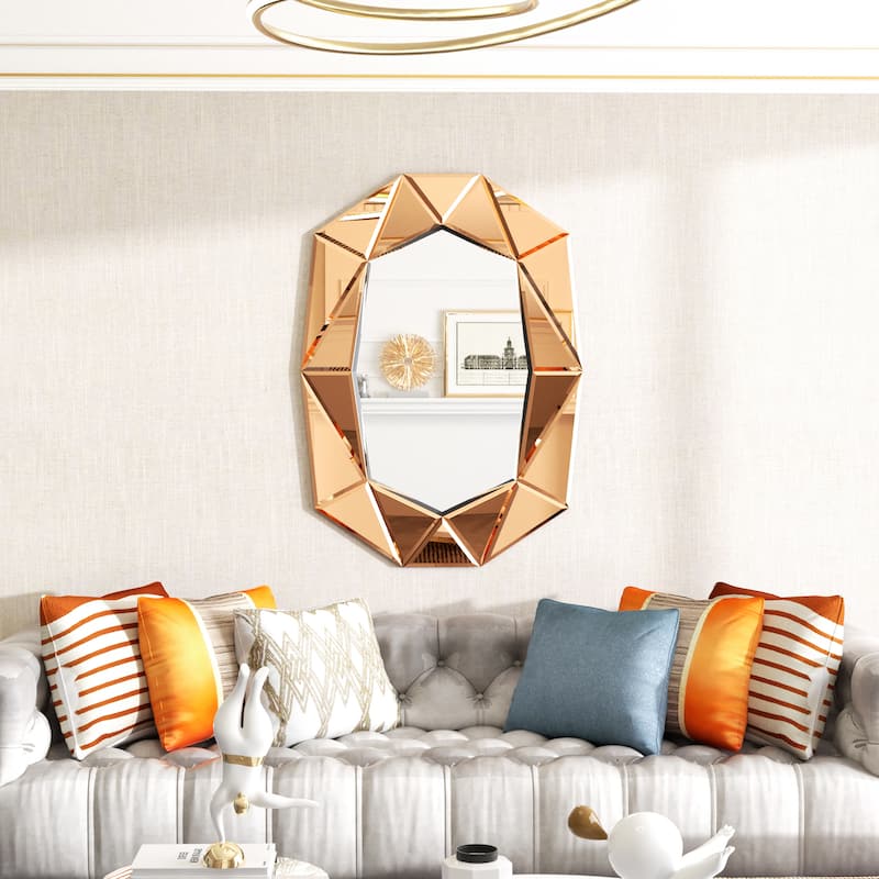 Diamond Beveled Edge Bathroom Wall Vanity Mirror