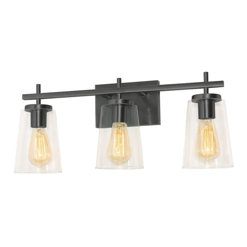 Joanna 22" Vanity Light with Clear Glass Shade