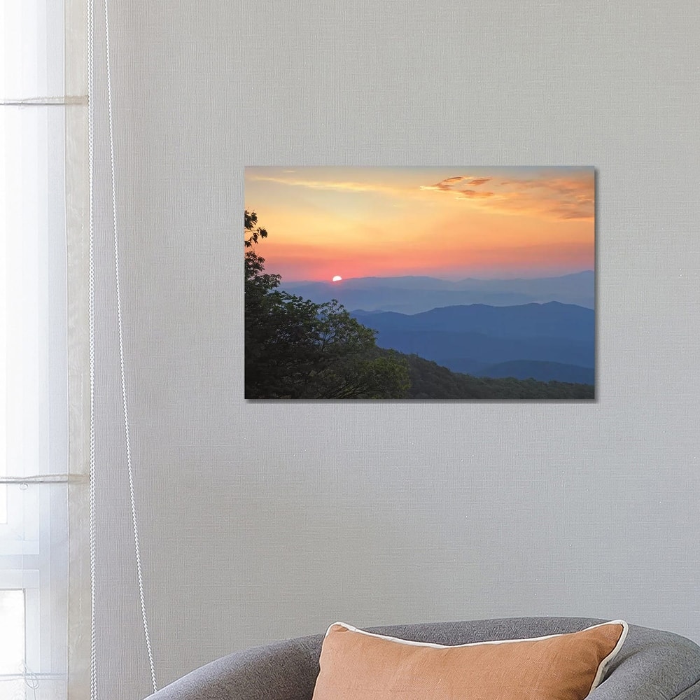 iCanvas "Sunset Over The Pisgah National Forest From The Blue Ridge Parkway, North Carolina I" by Tim Fitzharris Canvas Print