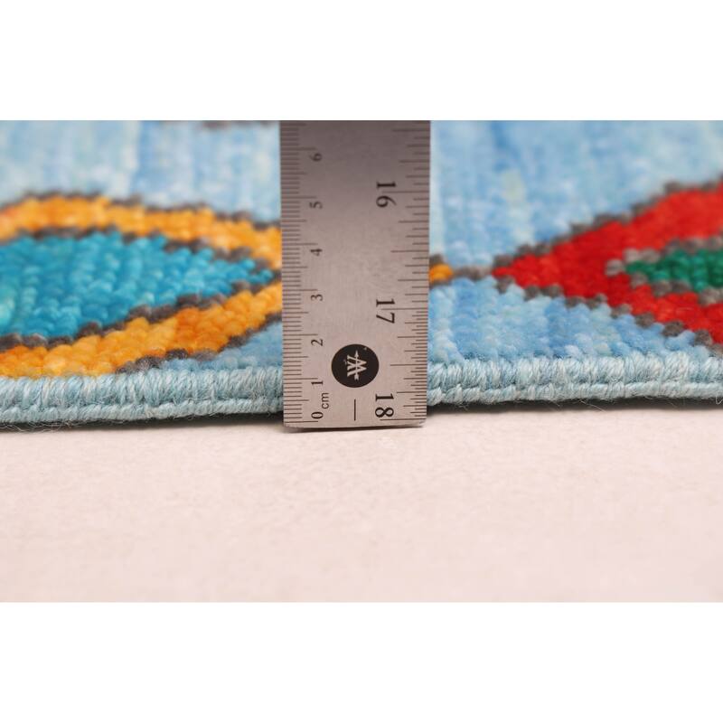 ECARPETGALLERY Hand-knotted Shalimar Sky Blue Wool Rug - 9'1 x 12'3