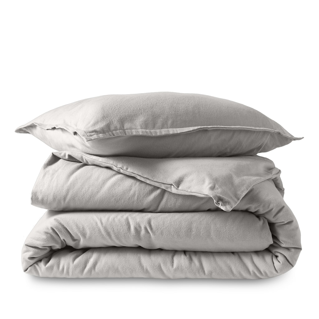 Bare Home Cotton Flannel Duvet Cover and Sham Set