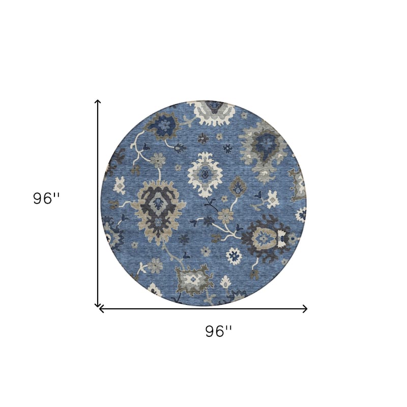 HomeRoots Floral Traditional Rectangle Outdoor Rug