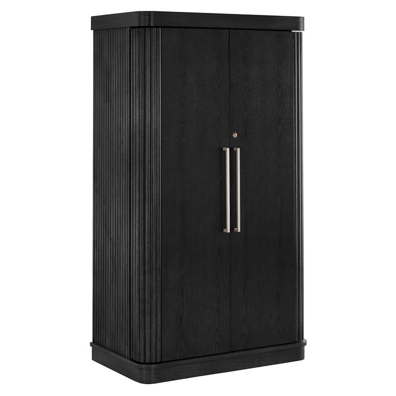 NoMad Bar Wine Storage Cabinet with Keys and LED Lights by iNSPIRE Q Classic - Black