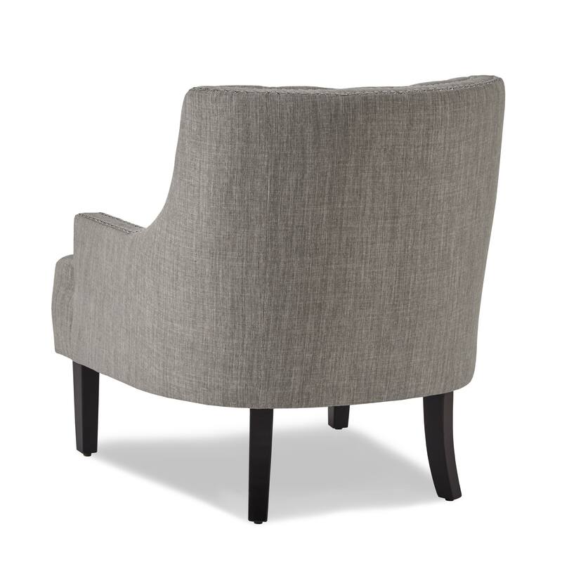 Modern Traditional Chenille Accent Chair with Nailhead Trim