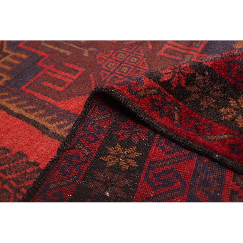 ECARPETGALLERY Hand-knotted Teimani Red Wool Rug - 3'5 x 6'8