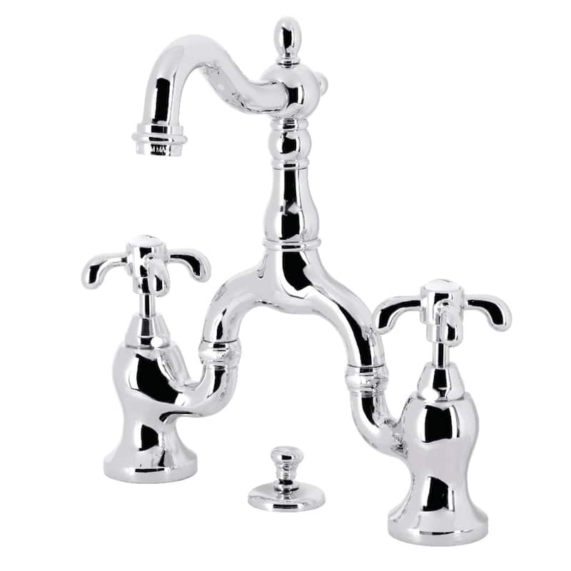 Kingston Brass KS797.TX French Country 1.2 GPM Bridge Bathroom Faucet