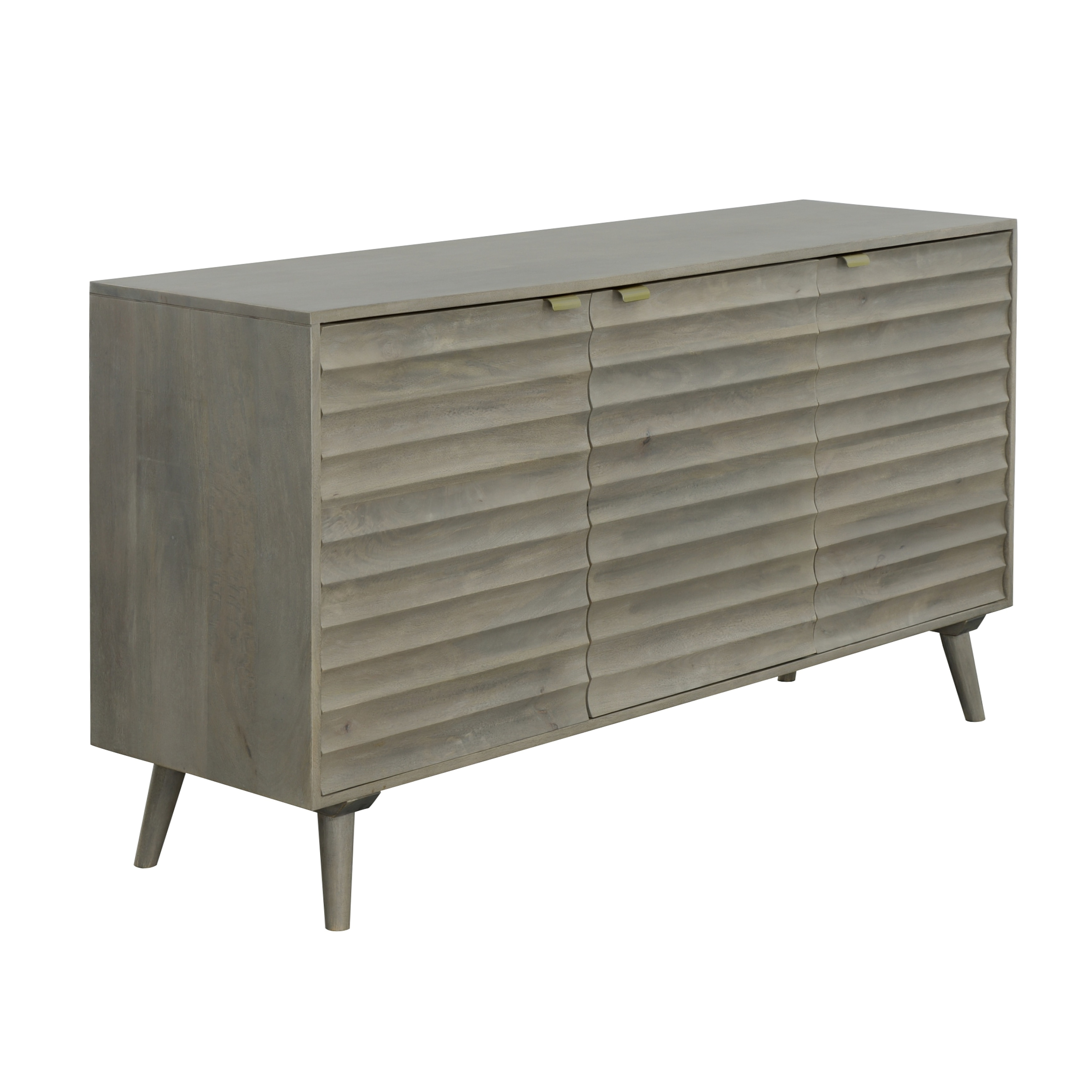Acacia top wood credenza